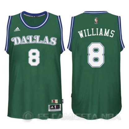 Camiseta Williams #8 Dallas Mavericks Verde - Haga un click en la imagen para cerrar